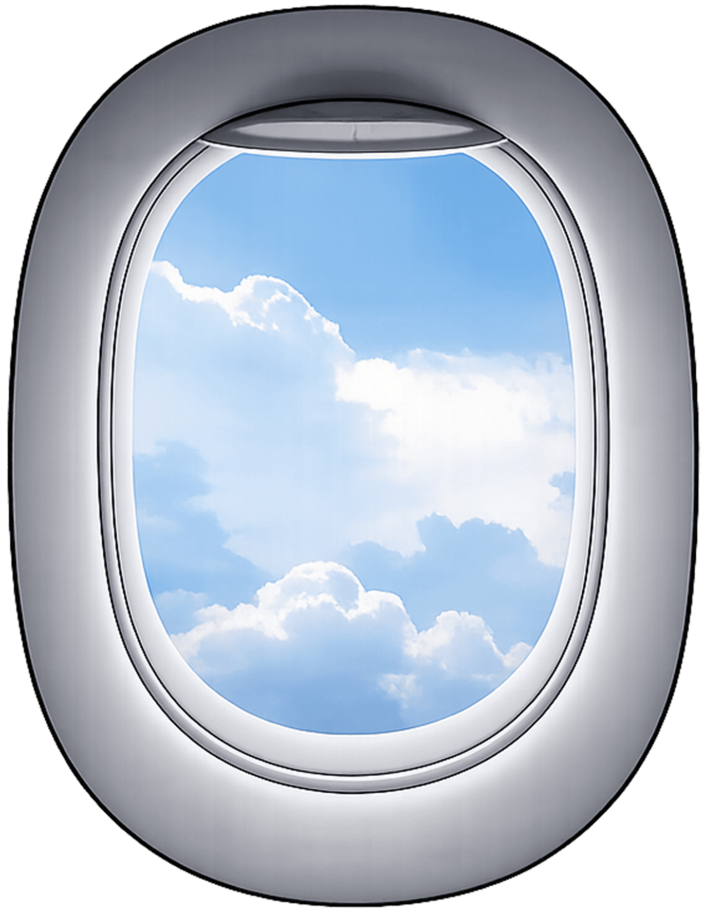 Airplane window view